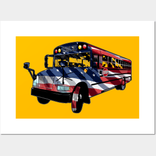 USA School Bus Driver Posters and Art